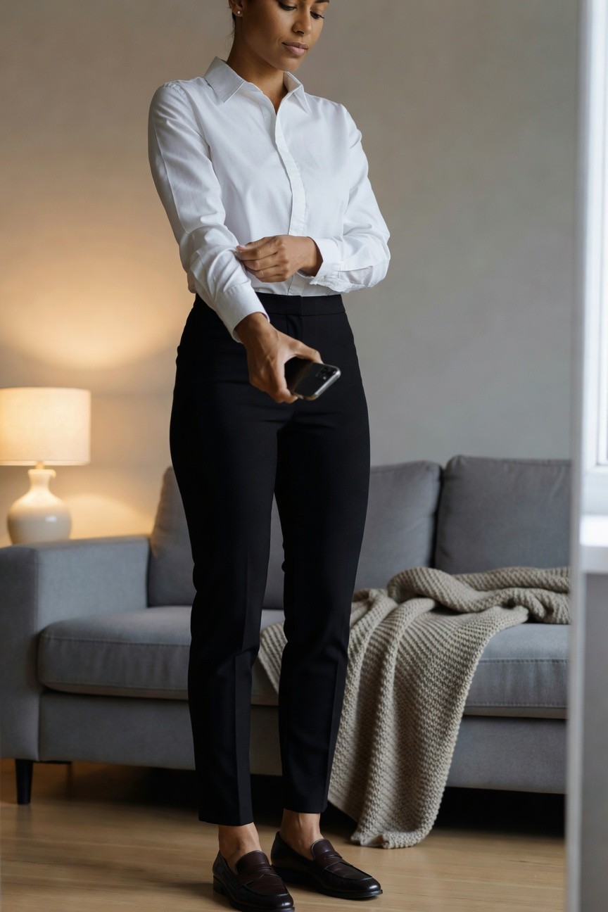 White Shirt And Black Pants For Concerts