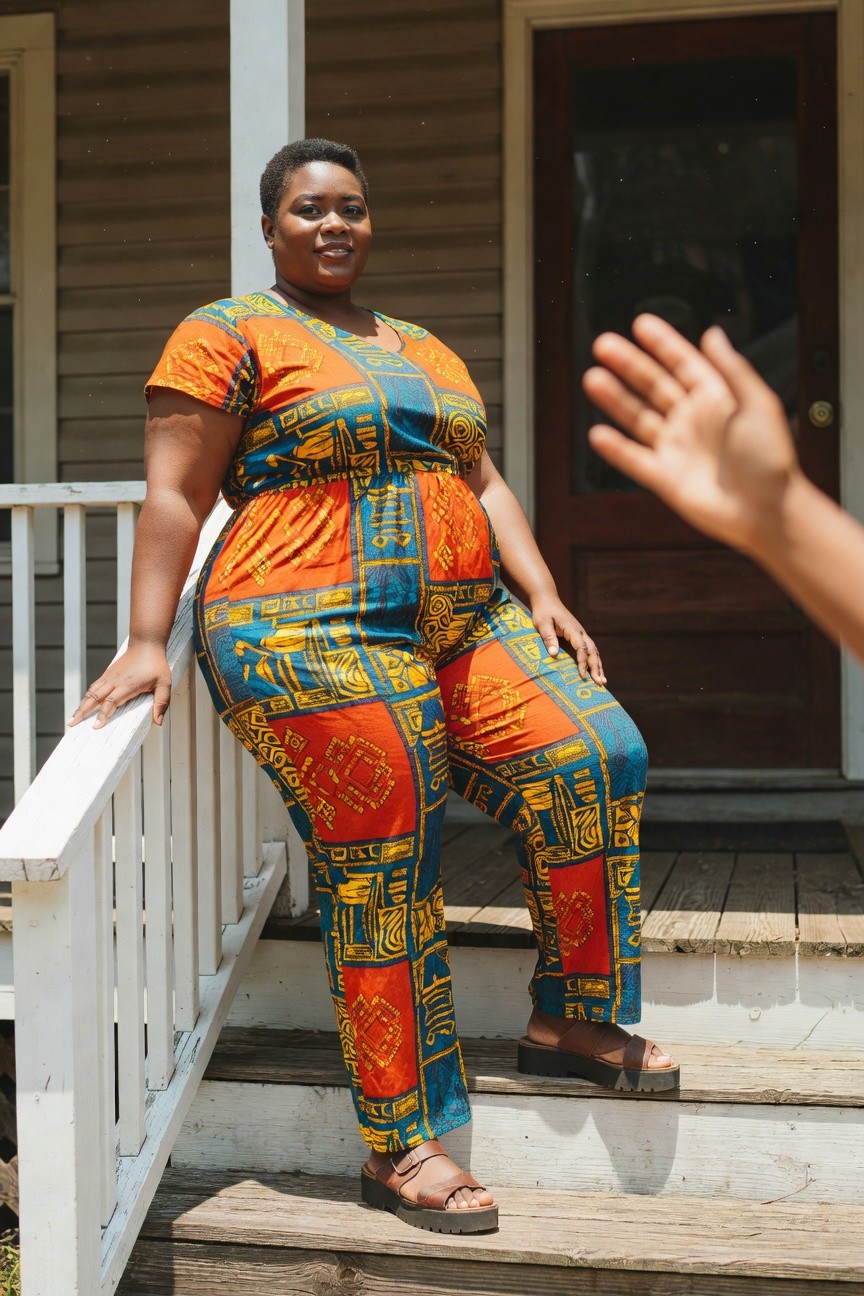 Jumpsuit In A Mix Of Prints And Colors