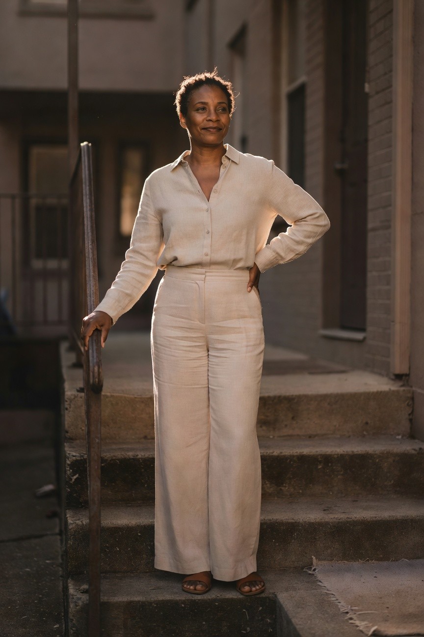 Relaxed Shirt And Pants In One Tone
