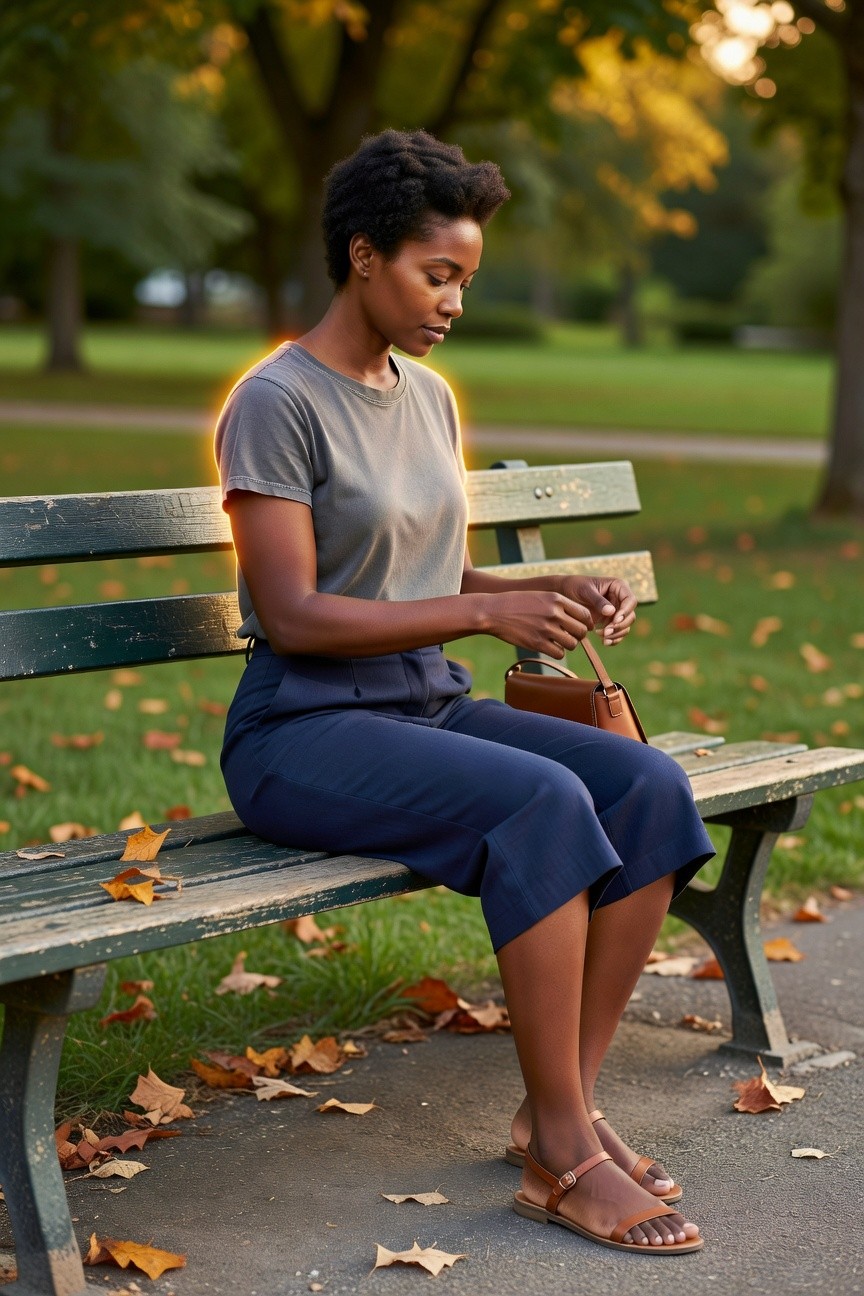 Simple Tee And Wide Leg Pants