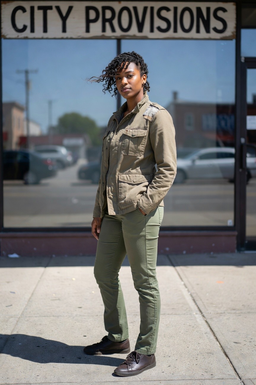 Utility Jacket With Slim Pants