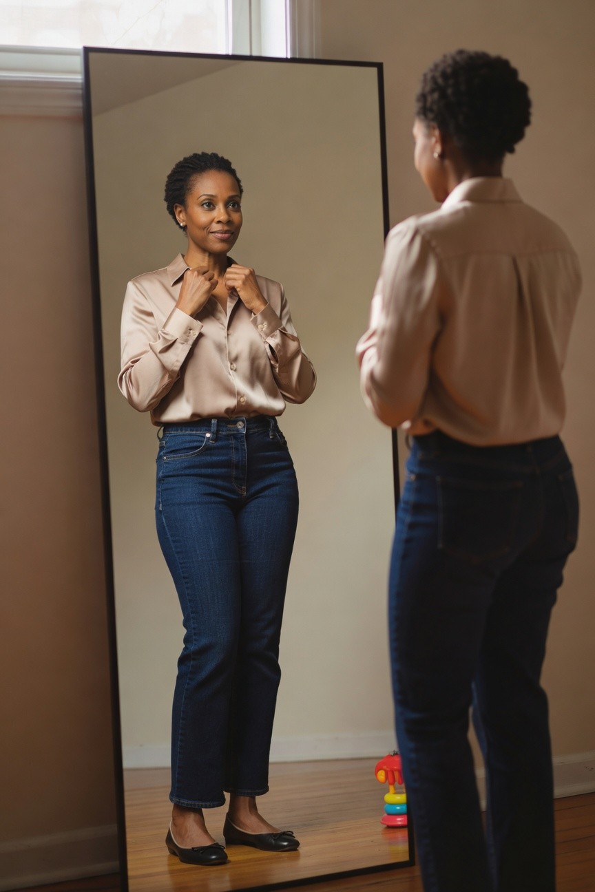 Satin Shirt And Jeans For Concerts