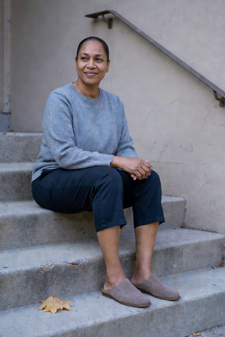 Gray Sweater With Cropped Pants