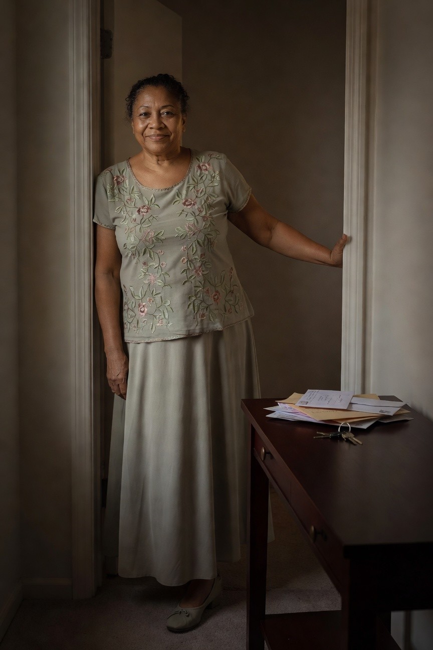 Sage Green Matching Skirt And Blouse