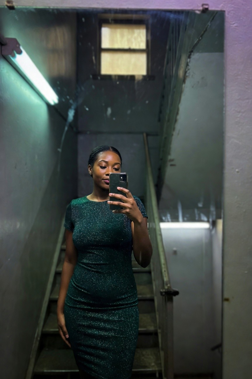 Shimmering Green Midi Dress