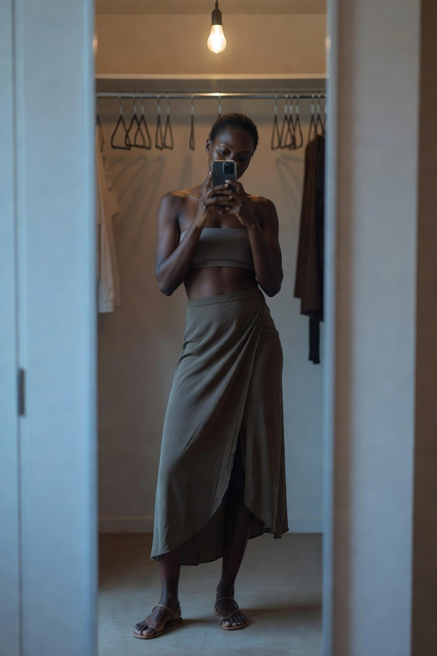 Bandeau Top With A Wrap Skirt