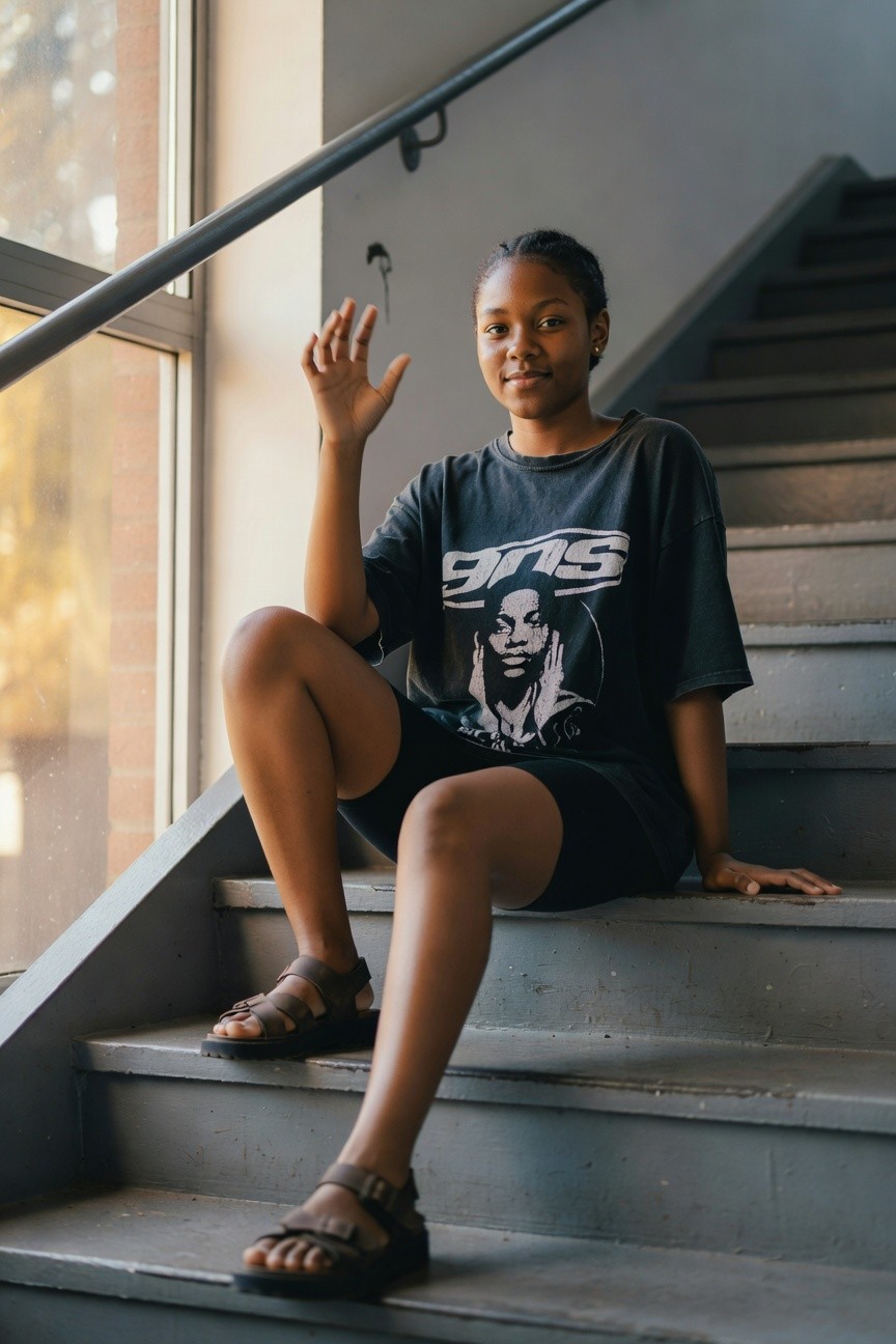 Graphic Tee And Shorts For School Days