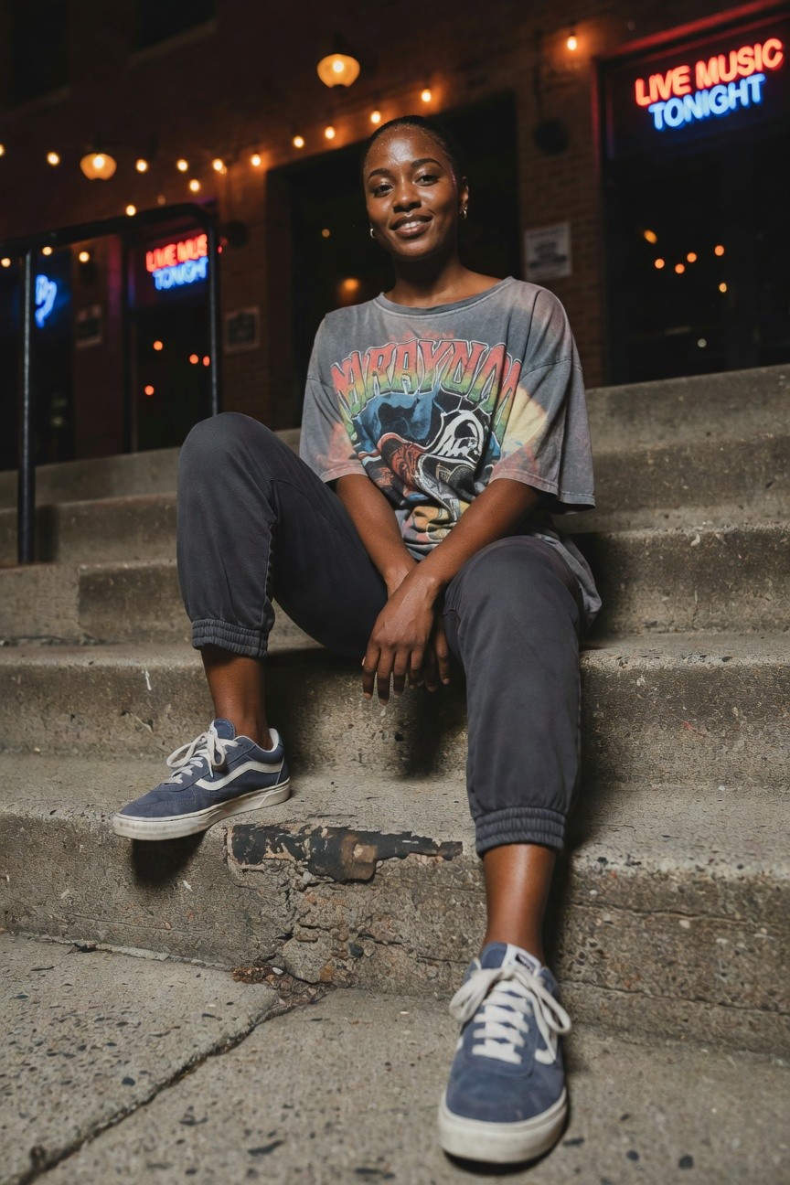 Band Tee And Joggers