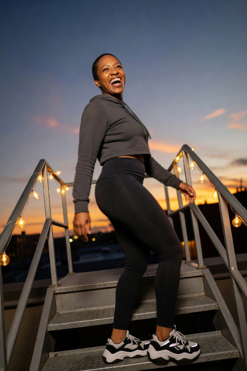 Gray Cropped Hoodie And Leggings