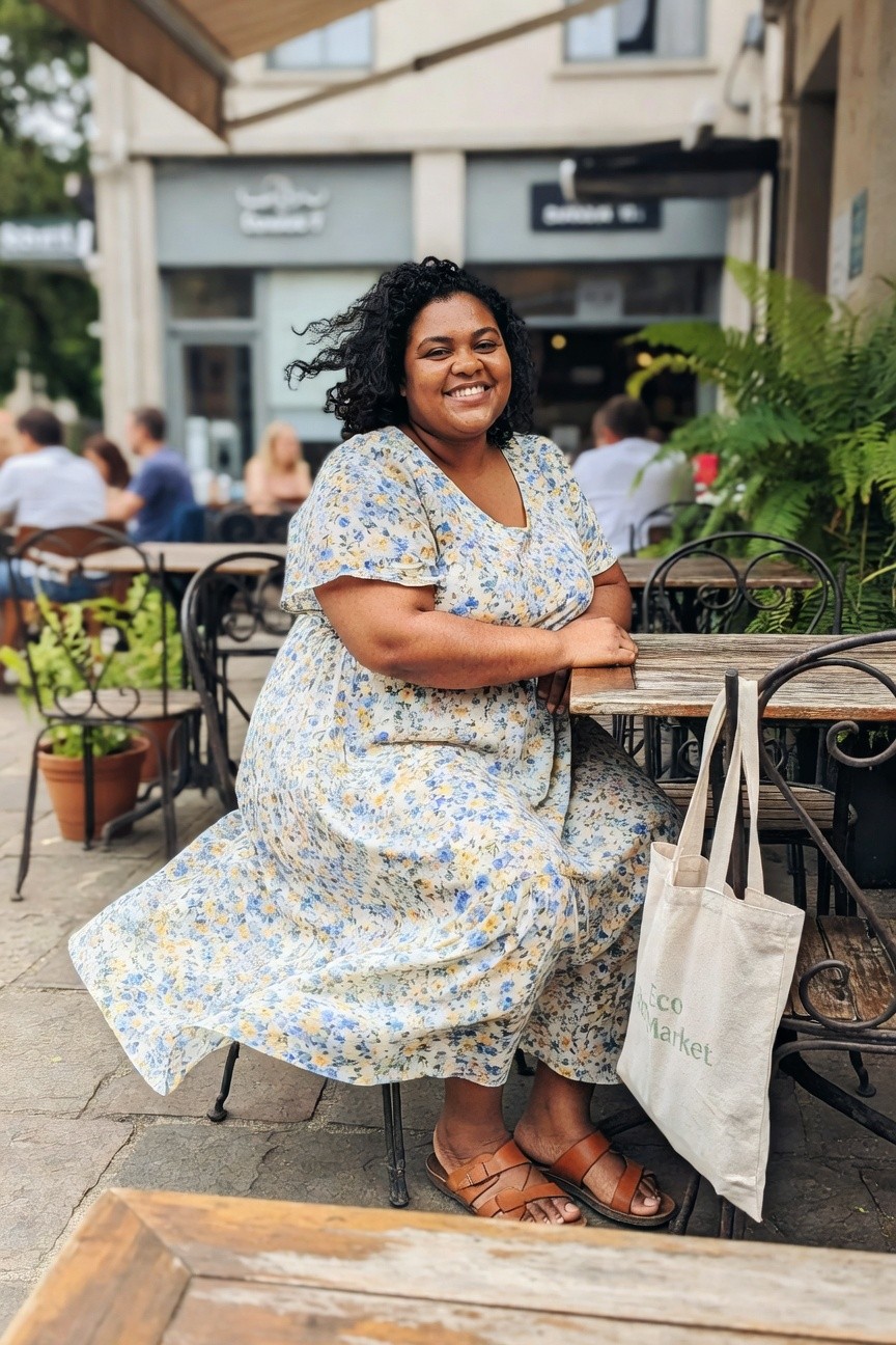 Floral Midi Dress With Everyday Sandals