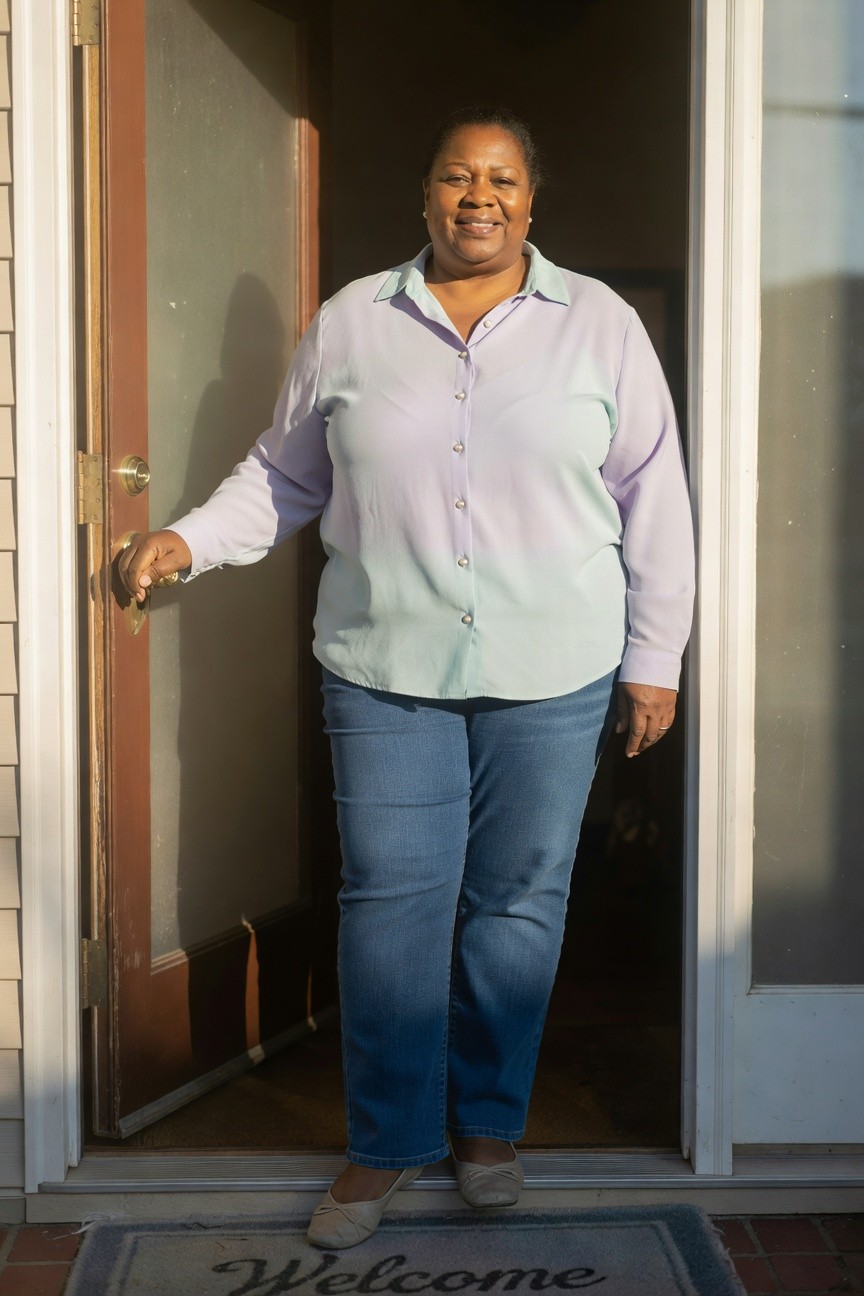 Ombre Button Down Shirt With Jeans