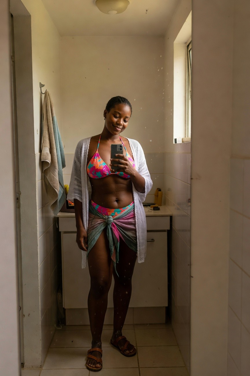 Floral Bikini With Wrapped Sarong